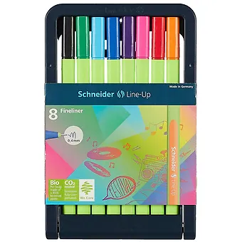 Ручки капиллярные Schneider, Line-Up, 8 цветов 0,4 мм