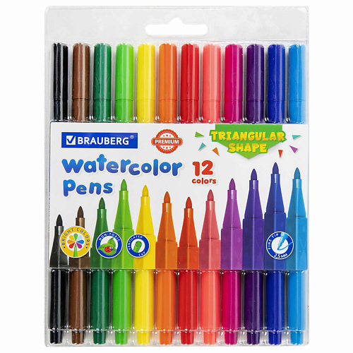 Набор фломастеров BRAUBERG Фломастеры PREMIUM 12 цветов