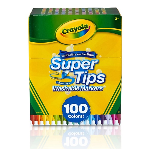 Набор фломастеров CRAYOLA Смываемые фломастеры Super Tips Washable Markers