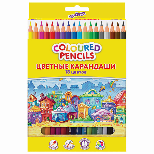 Набор карандашей ЮНЛАНДИЯ Карандаши цветные 