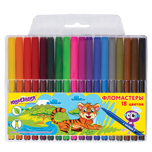 Набор фломастеров ЮНЛАНДИЯ Фломастеры Уроки рисования