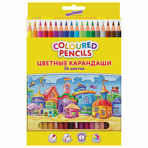 Набор карандашей ЮНЛАНДИЯ Карандаши цветные Домики