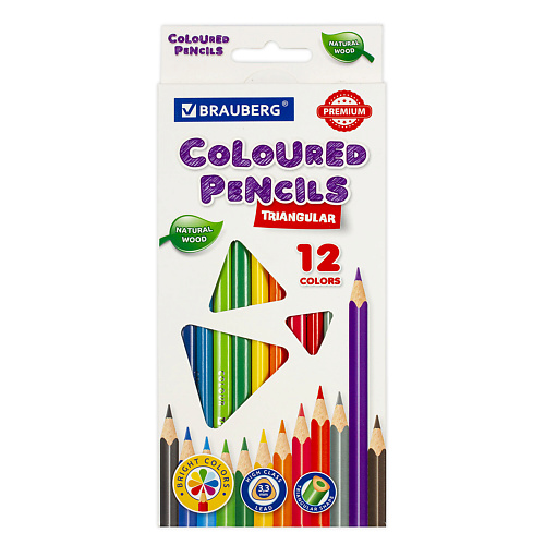 Набор карандашей BRAUBERG Карандаши цветные BRAUBERG PREMIUM