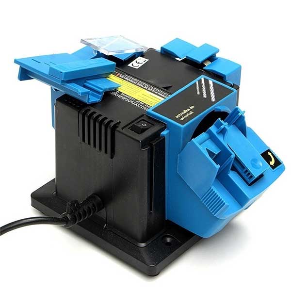 Многофункциональная электрическая точилка для ножей, точилка для сверл, точилка для ножниц, электрическая бытовая точилка US PLUG синий