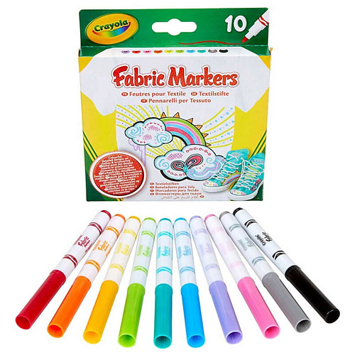 Набор фломастеров CRAYOLA Фломастеры для ткани Fabric Markers